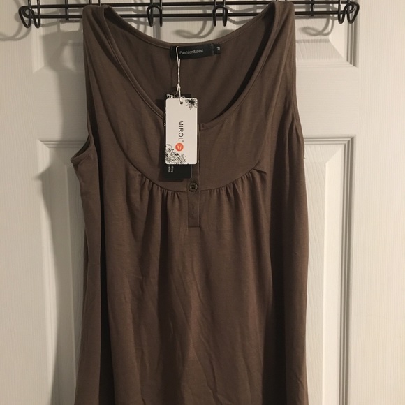 Women’s sleeveless top-brown - Picture 1 of 2
